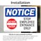 Signmission Stop Employee Entrance Only Sign, Vinyl Decal, 10in W x 7in L, 2PK OS-2PACK-NS-D-710-L-18477 - alternate 2